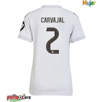 Camiseta Real Madrid Daniel Carvajal #2 Primera Equipación para mujer 2025-26 manga corta